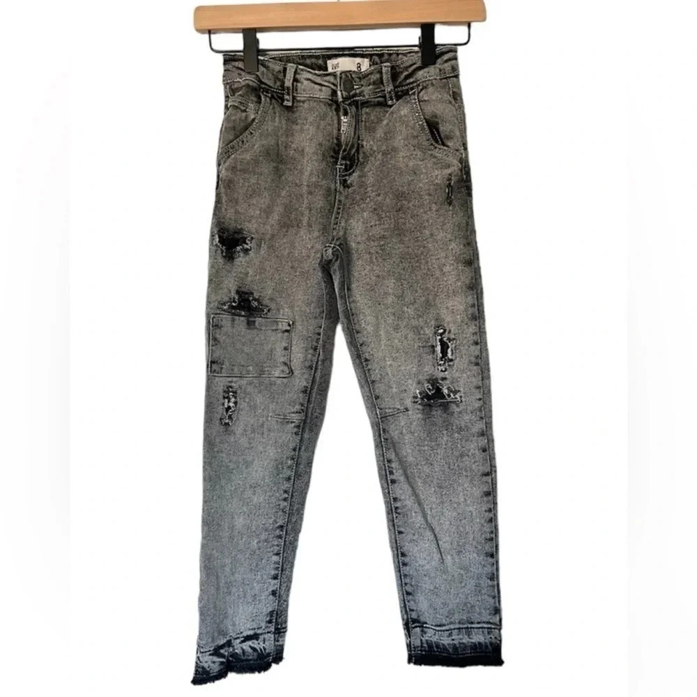 Cotton On Kids Acid Wash Distressed Jeans Size 8
